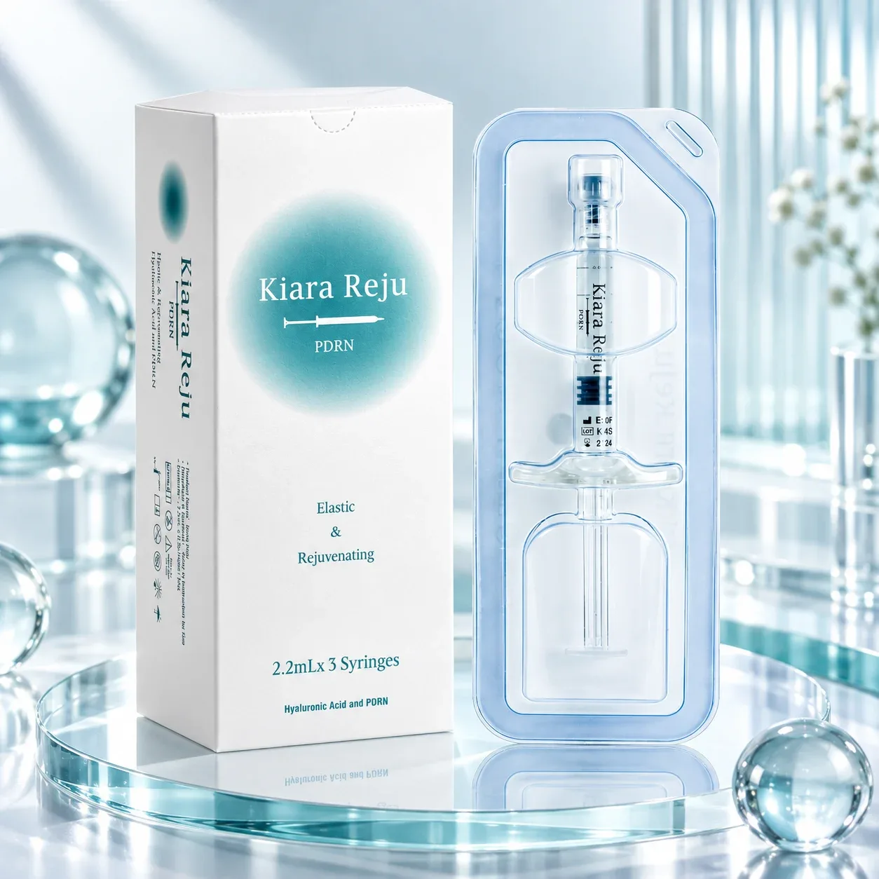 Kiara Reju PDRN Korean skin booster 2.2mL x 3 syringes product packaging